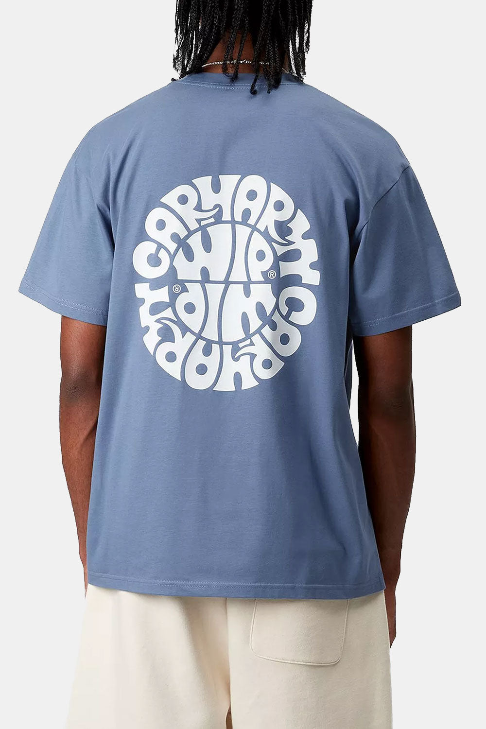 Carhartt WIP Short Sleeve Jazzy T-Shirt (Blue Iris/White)