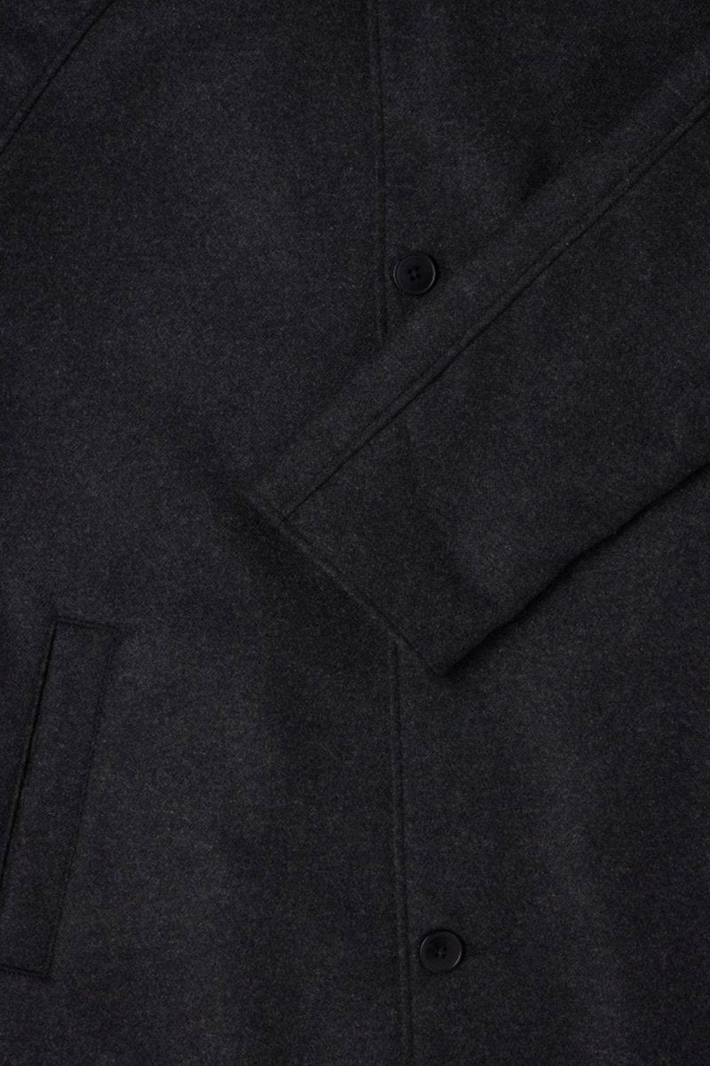 Edwin Mac Wool Coat (Dark Grey Marl) | Jackets