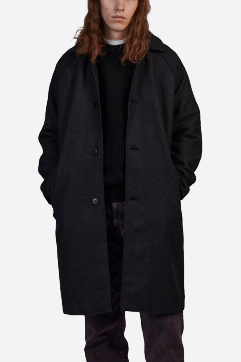 Edwin Mac Wool Coat (Dark Grey Marl) | Jackets