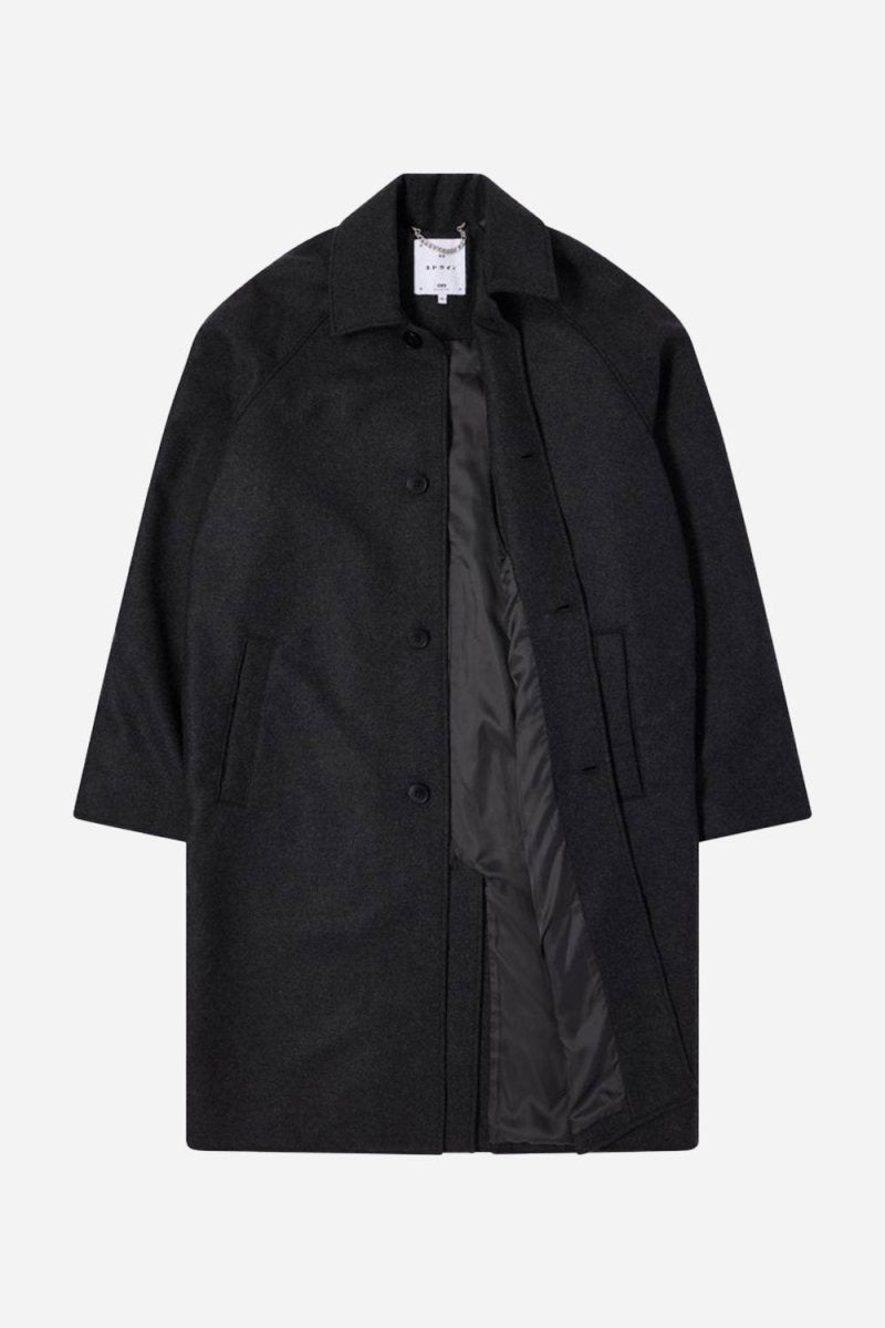 Edwin Mac Wool Coat (Dark Grey Marl) | Jackets