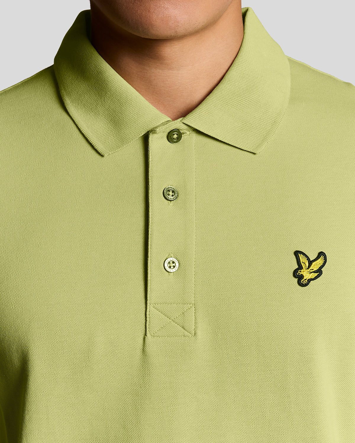Cotton Polo Shirt-Pale Willow