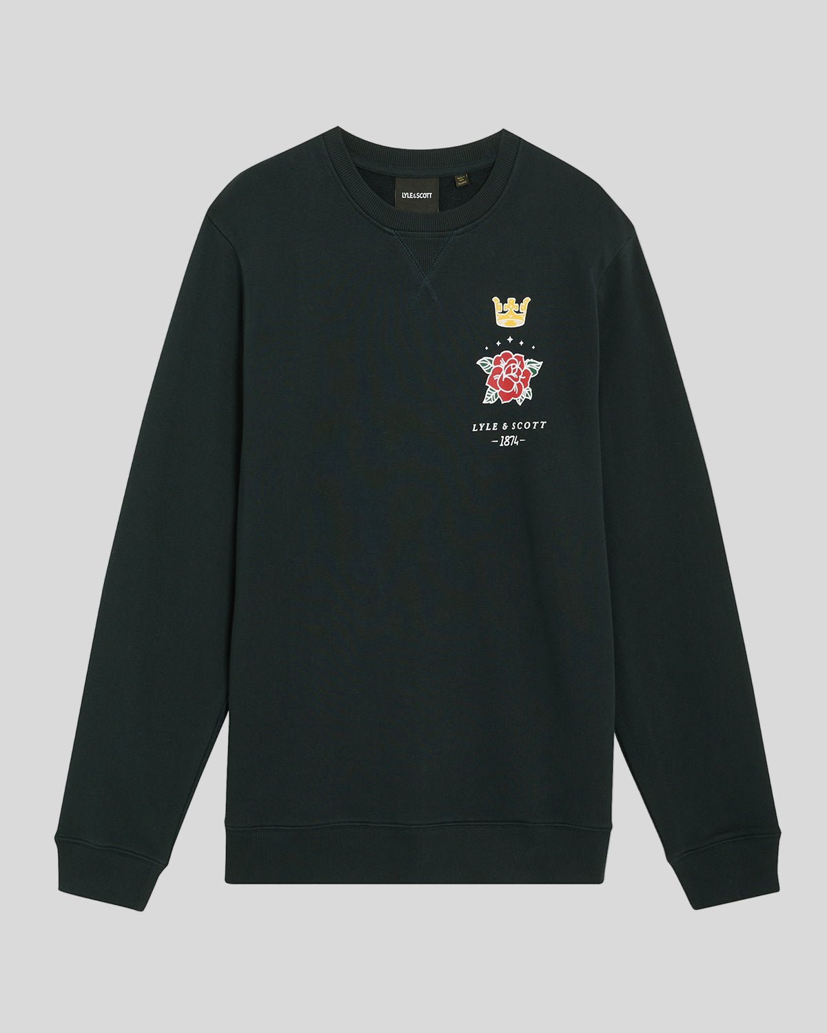 Pub Graphic Crew Neck Sweatshirt-Dark Navy