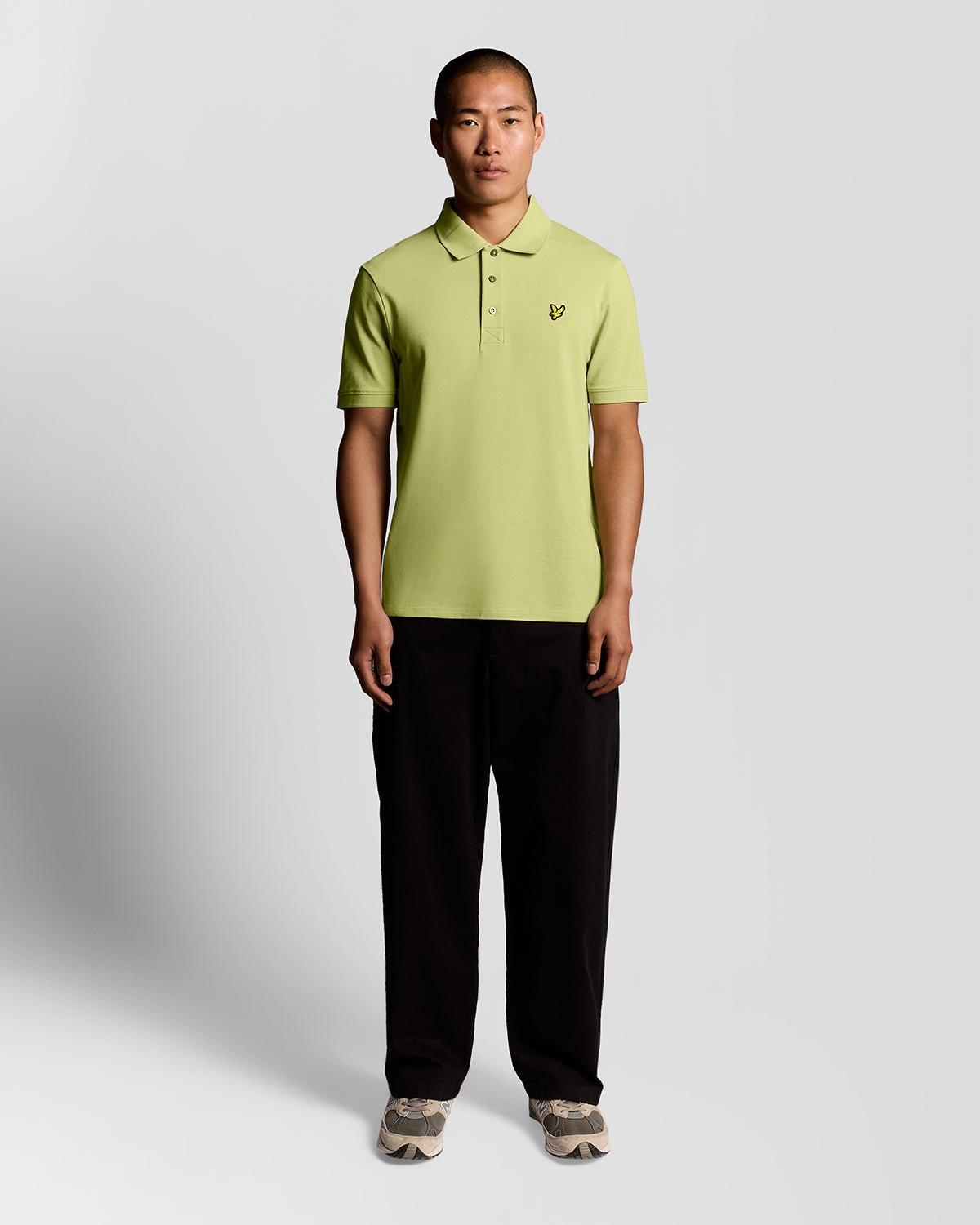 Cotton Polo Shirt-Pale Willow
