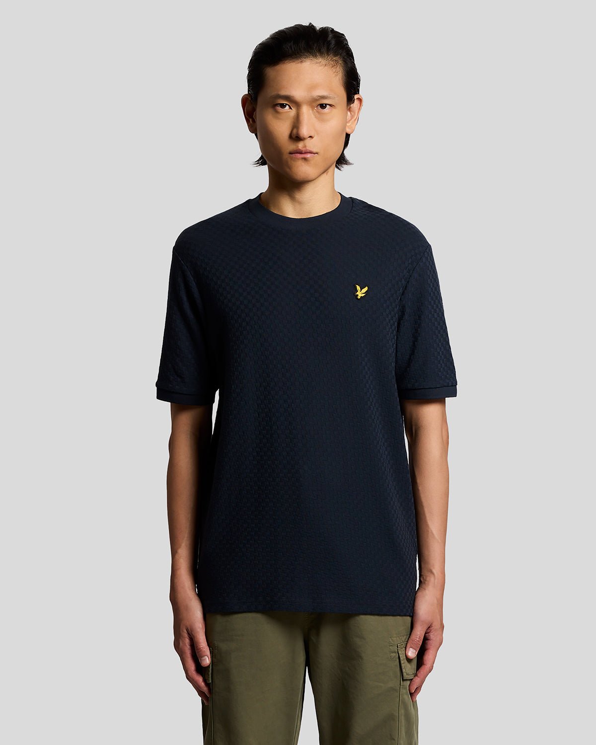 Football Jacquard T-shirt-Dark Navy