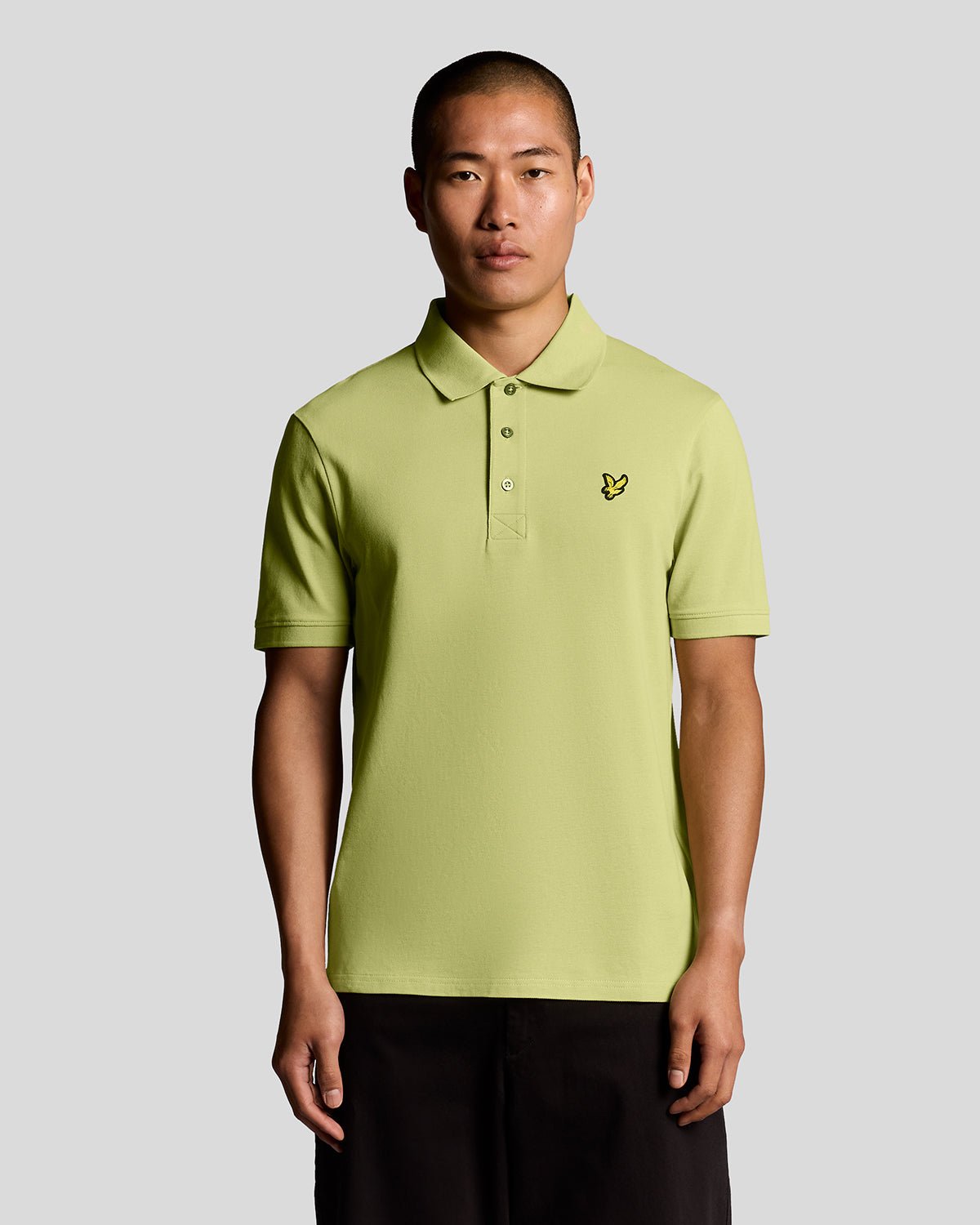 Cotton Polo Shirt-Pale Willow