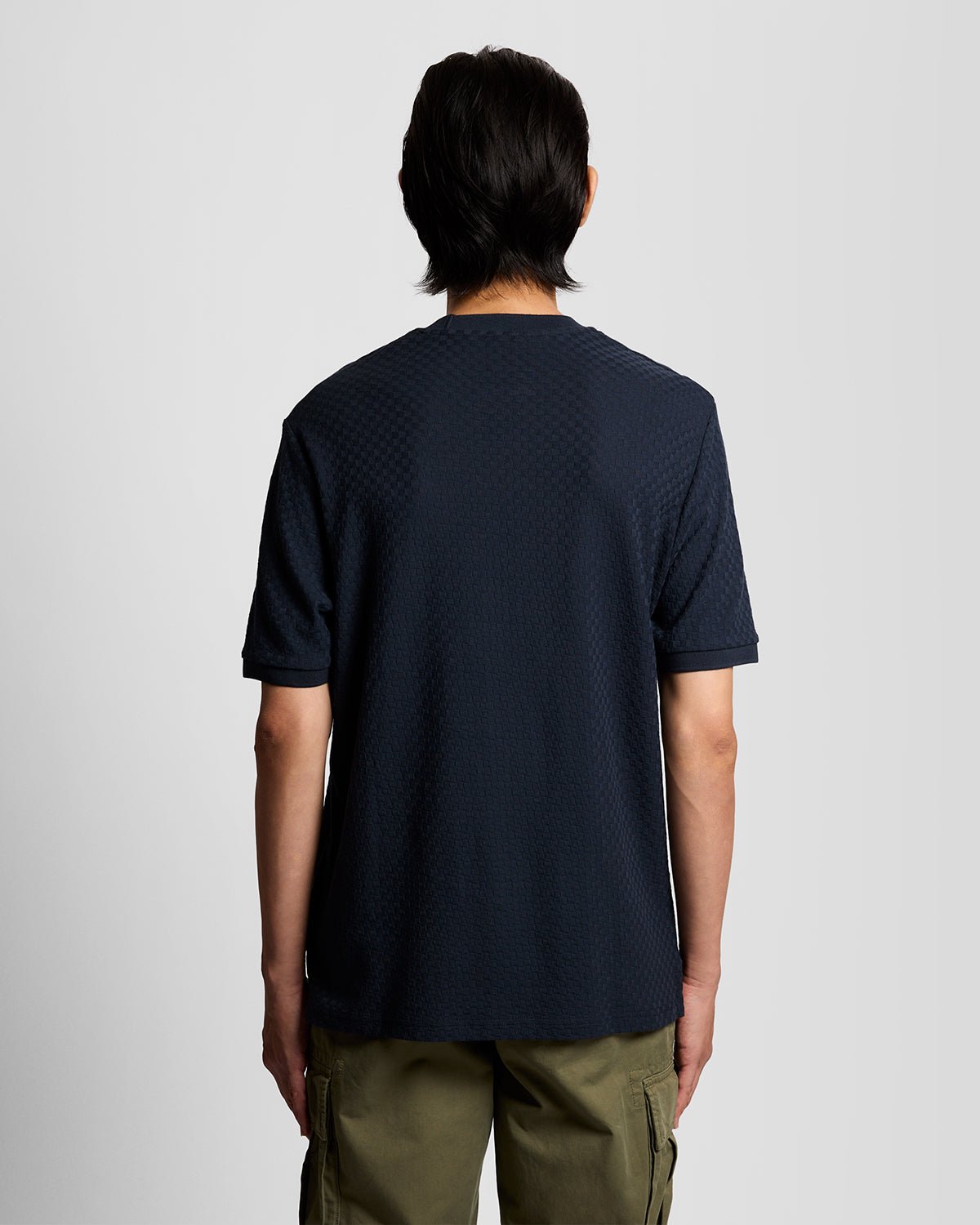 Football Jacquard T-shirt-Dark Navy